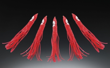 BALZER Octopus 9 cm Japanrot-Glitter - 5 Stück